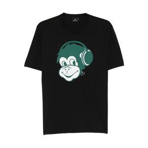 Ps Paul Smith Men Monkey Headphone Cotton T-Shirt